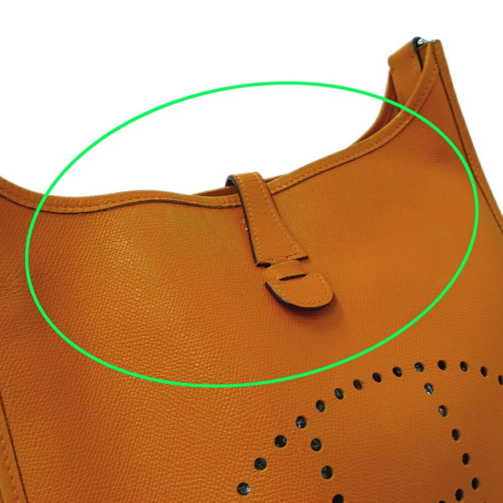 Hermes Hermès Evelyne 2 PM Shoulder Bag, Epsom Leather, Orange, J Stamp - Picture 9 of 16